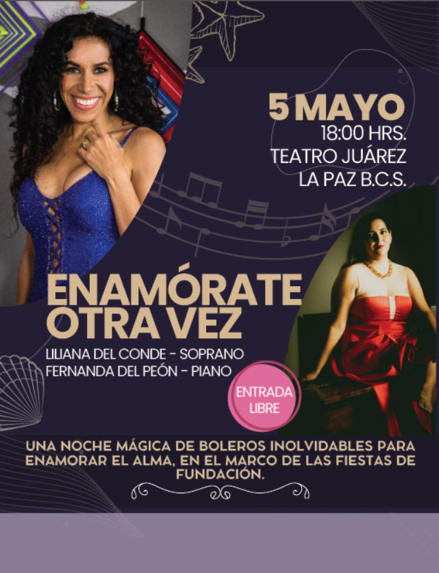 Concierto Enamórate otra vez con Liliana del Conce 5 de Mayo